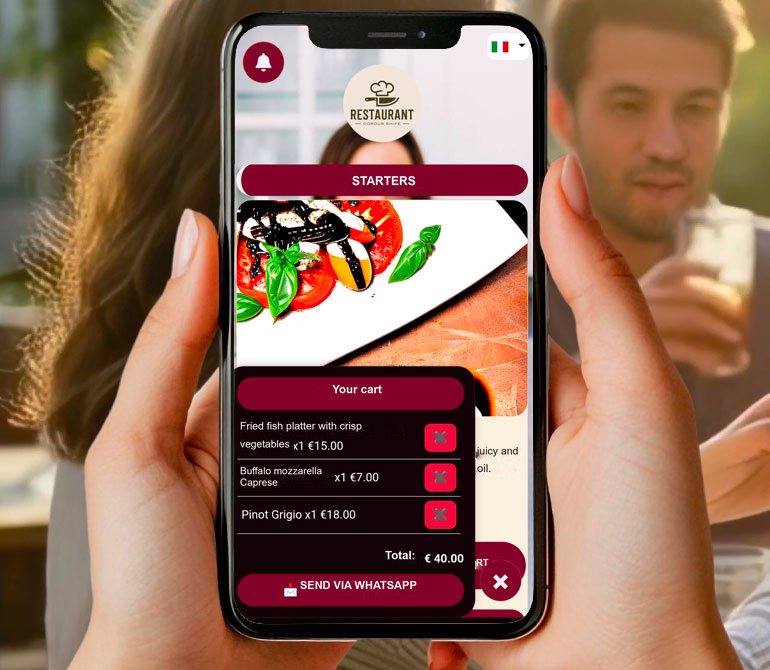 A cart connected to WhatsApp