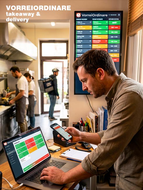 Sistema ordini online per asporto e delivery